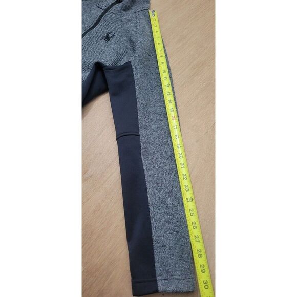 Spyder 1/4 Zip Pullover Sweater Size Medium Men's Gray & Black Fleece Lined - Picture 10 of 10